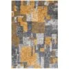 Retro Yellow Mottled Shaggy Living Room Rug -Kukoon Rugs Store kukoon murano cubic ochre 2