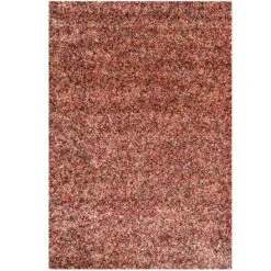 Red Mottled Shaggy Living Room Rug