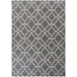 Modern Grey Trellis Living Room Rugs