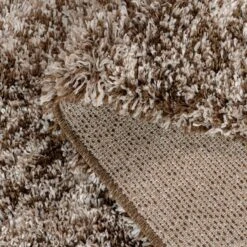Soft Mottled Brown Shaggy Area Rug -Kukoon Rugs Store latte 0133 5B4 5D