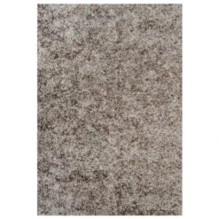 Soft Mottled Brown Shaggy Area Rug