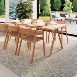 Neutral Trellis Living Room Rug - Mahoni -Kukoon Rugs Store legom mahoni indoor outdoor for web