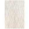 Cosy Soft Abstract Lined Beige Moroccan Berber Bedroom Rug -Kukoon Rugs Store linea biege 9590