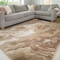 Modern Beige Textured Living Room Rug - Matki 13 Modern Beige Textured Living Room Rug - Matki -Kukoon Rugs Store matki biege 5453