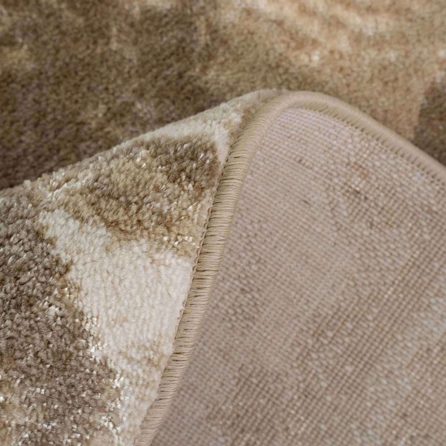 Modern Beige Textured Living Room Rug - Matki 9 Modern Beige Textured Living Room Rug - Matki - Image 7