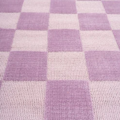Retro Lavender Checkerboard Rug - Maze -Kukoon Rugs Store maze lavender 01771