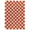 Burnt Orange Retro Checkerboard Rug - Maze Rust 2 Burnt Orange Retro Checkerboard Rug - Maze Rust -Kukoon Rugs Store maze rust 04452 overhead