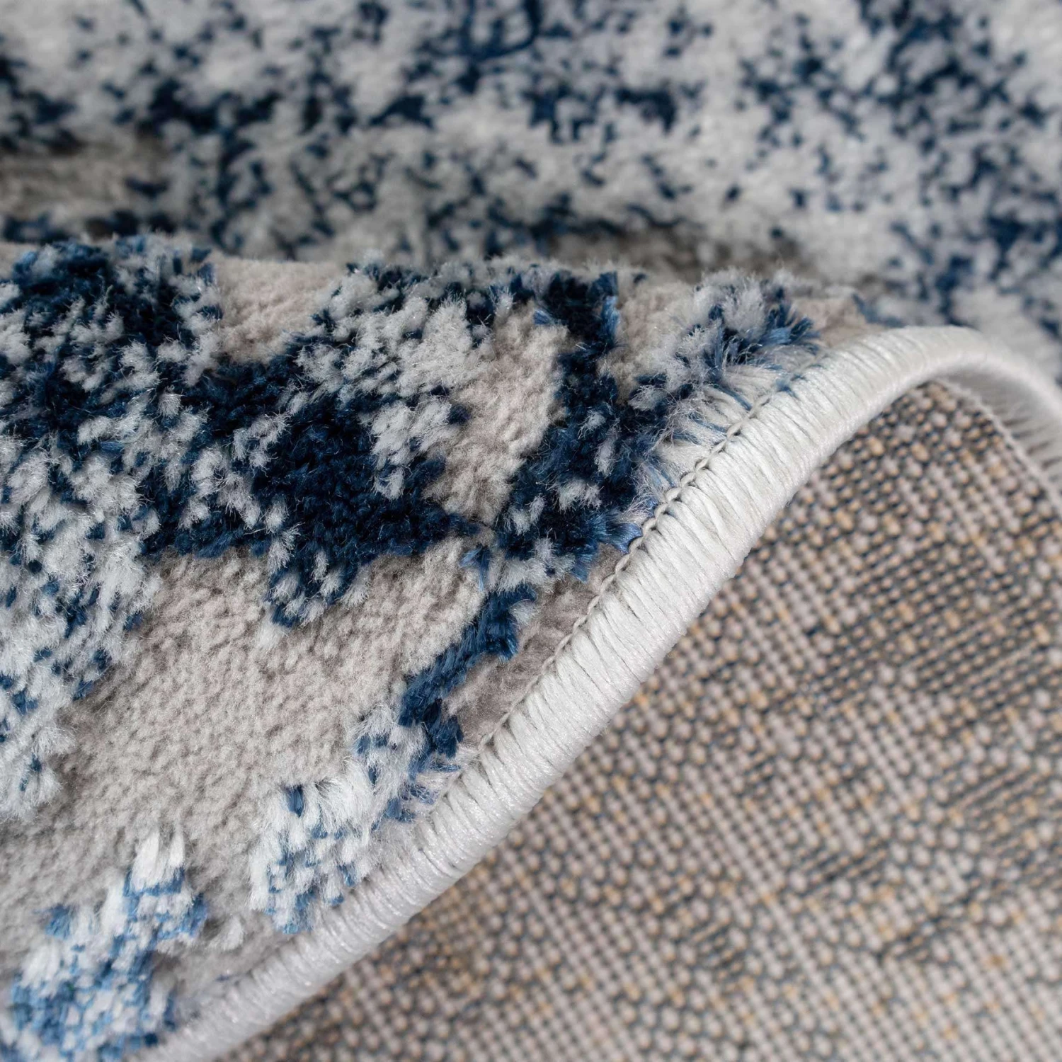 Modern Navy Textured Living Room Rug - Med 11 Modern Navy Textured Living Room Rug - Med - Image 9