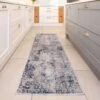 Modern Navy Textured Runner Rug -Kukoon Rugs Store med navy 5672 20runner