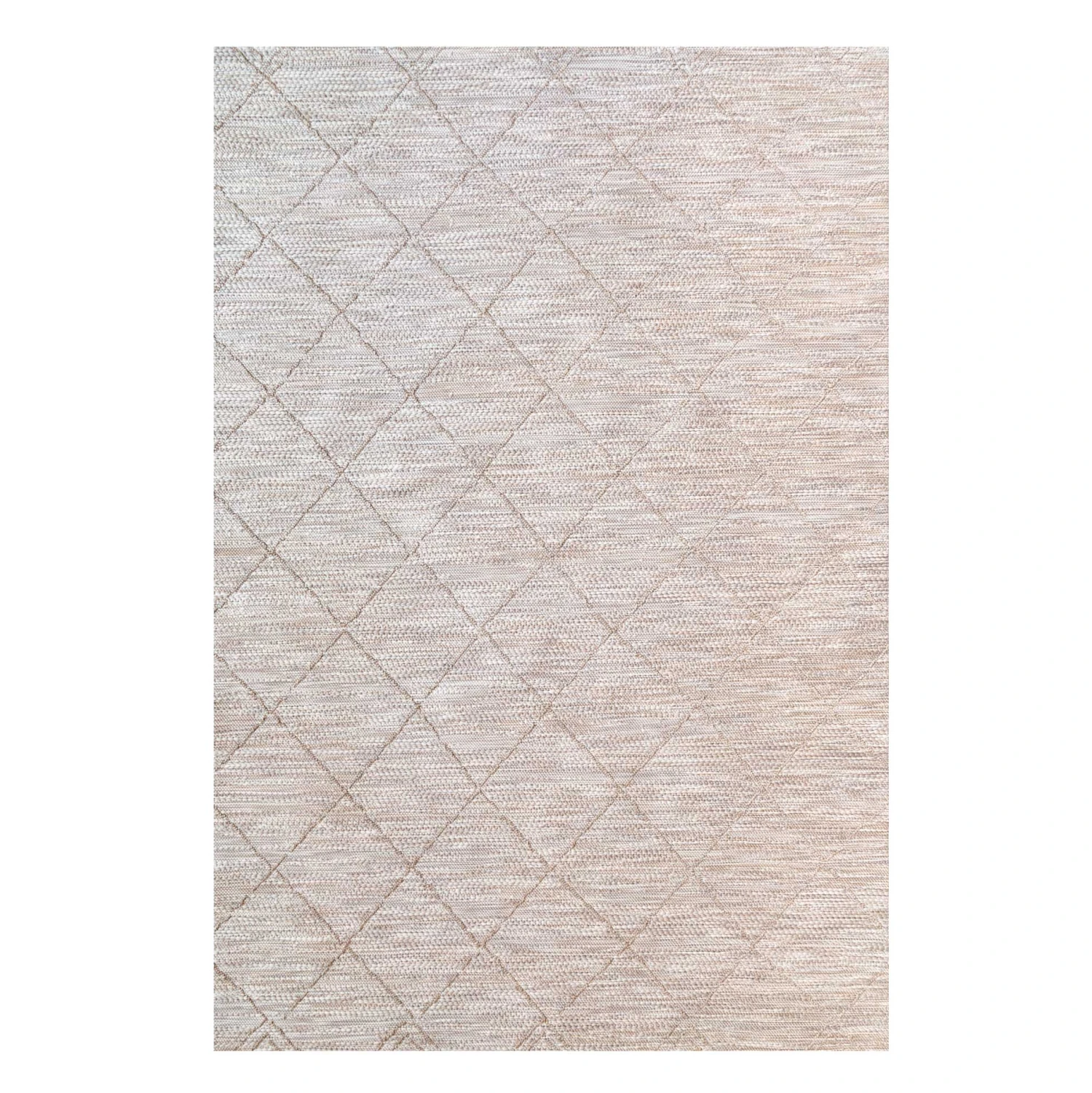 Beige Trellis Flatweave Indoor Outdoor Area Rug 4 Beige Trellis Flatweave Indoor Outdoor Area Rug - Image 2