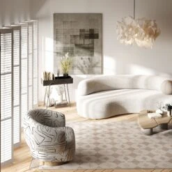 Beige Tribal Motif Rug - Armo -Kukoon Rugs Store milako armo living room final