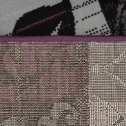 Purple Grey Modern Patchwork Bedroom Rugs -Kukoon Rugs Store milan 1568 hs33 05504 5B3 5D