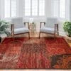 Patchwork Wine Living Room Rug -Kukoon Rugs Store milan 1572 s52 05564 5B1 5D