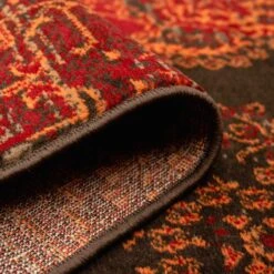 Patchwork Wine Living Room Rug -Kukoon Rugs Store milan 1572 s52 05564 5B4 5D