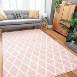 Pink Blush Moroccan Trellis Living Room Rug 10 Pink Blush Moroccan Trellis Living Room Rug -Kukoon Rugs Store milan 1799 gb33 05369 5B1 5D