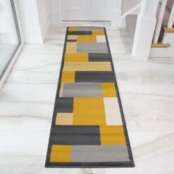 Yellow Grey Modern Geometric Bedroom Rugs 13 Yellow Grey Modern Geometric Bedroom Rugs -Kukoon Rugs Store milan3643 gb15 05531 5B4 5D