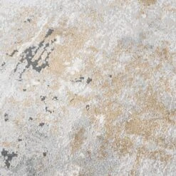 Modern Soft Grey Gold Distressed Abstract Living Room Rug - Moonshine -Kukoon Rugs Store moonshine grey 8957 5B4 5D