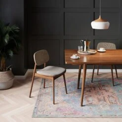 Flatwoven Washable Colourful Medallion Area Rug - Moyola -Kukoon Rugs Store moyola dining room new designs