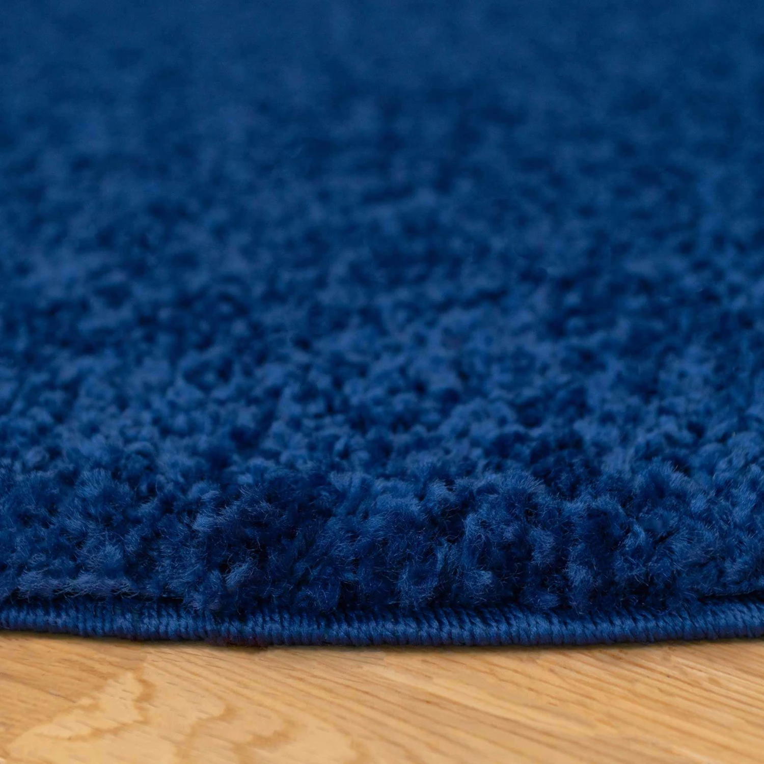 Navy Blue Shaggy Circle Rug 4 Navy Blue Shaggy Circle Rug - Image 2
