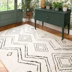 Cosy Soft Underfoot Cream Moroccan Berber Bedroom Rug - Neva -Kukoon Rugs Store neva cream 8454 5B1 5D