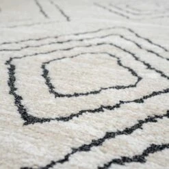 Cosy Soft Underfoot Cream Moroccan Berber Bedroom Rug - Neva -Kukoon Rugs Store neva cream 8454 5B2 5D