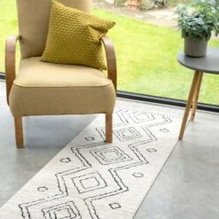 Cosy Soft Underfoot Cream Moroccan Berber Bedroom Rug - Neva -Kukoon Rugs Store neva cream 8454 5B4 5D