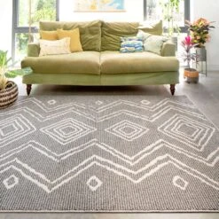 Cosy Soft Underfoot Grey Moroccan Berber Rug - Neva -Kukoon Rugs Store neva grey 8791 5B1 5D