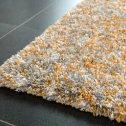 Soft Mottled Gold Grey Shaggy Area Rug -Kukoon Rugs Store ochre 07089 5B2 5D