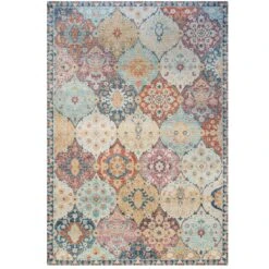 Soft Moroccan Colourful Living Room Area Rug - Atkin
