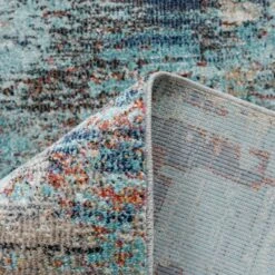 Soft Abstract Distressed Blue Living Room Rug - Wild Blue -Kukoon Rugs Store osbourne wild blue 16 copy 5B5 5D