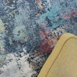 Soft Abstract Distressed Multicolour Living Room Area Rug - Yates -Kukoon Rugs Store osbourne yates multi 16 copy 5B3 5D