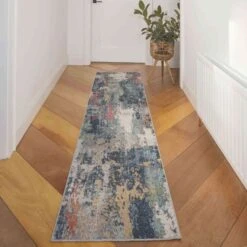 Soft Abstract Distressed Multicolour Living Room Area Rug - Yates -Kukoon Rugs Store osbourne yates multi 16 copy 5B5 5D