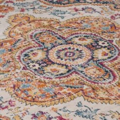 Multicolour Medallion Area Rug -Kukoon Rugs Store oscar joyful multi 09908 copy