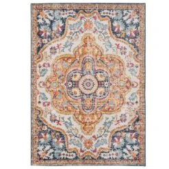 Multicolour Medallion Area Rug