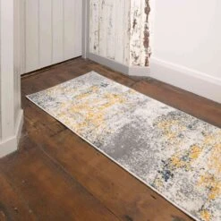 Distressed Ochre Yellow Pastel Soft Hall Runner Rug 10 Distressed Ochre Yellow Pastel Soft Hall Runner Rug -Kukoon Rugs Store oscar mia ochrte 11 5B1 5D