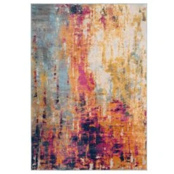 Colourful Paint Abstract Area Rug