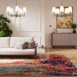 Colourful Paint Abstract Area Rug -Kukoon Rugs Store oscar ray multi living room copy