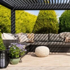 Cream Modern Geometric Outdoor Rug - Basata -Kukoon Rugs Store outdoor basata 07741 2 copy