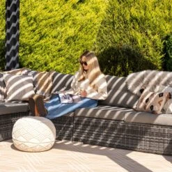 Cream Modern Geometric Outdoor Rug - Basata -Kukoon Rugs Store outdoor basata 07761 copy