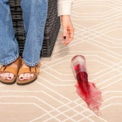 Cream Modern Geometric Outdoor Rug - Basata -Kukoon Rugs Store outdoor basata 07993 copy