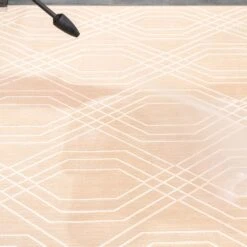 Cream Modern Geometric Outdoor Rug - Basata -Kukoon Rugs Store outdoor basata 08049 copy