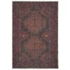 Flatwoven Washable Brown Distressed Boho Rug- Caris