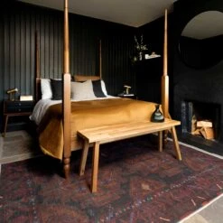 Flatwoven Washable Brown Distressed Boho Rug- Caris -Kukoon Rugs Store renuu Caris 20Multi 03324 5B1 5D