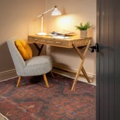 Flatwoven Washable Brown Distressed Boho Rug- Caris -Kukoon Rugs Store renuu Caris 20Multi 03324 5B2 5D