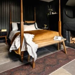 Flatwoven Washable Brown Distressed Boho Rug- Caris -Kukoon Rugs Store renuu Caris 20Multi 03324 5B5 5D