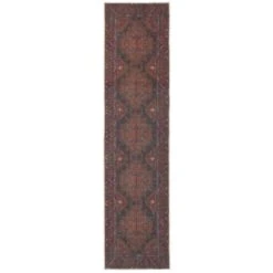 Flatwoven Washable Distressed Brown Runner - Caris