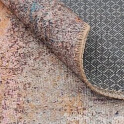 Flatwoven Washable Distressed Multicolour Area Rug - Carrie 14 Flatwoven Washable Distressed Multicolour Area Rug - Carrie -Kukoon Rugs Store renuu Carrie 20Multi 03317 5B3 5D