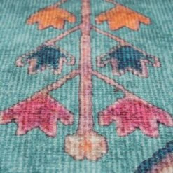Flatwoven Washable Vibrant Teal Pink Boho Runner - Clarissa -Kukoon Rugs Store renuu Clarissa 20Multi 03297 5B3 5D