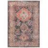 Flatwoven Washable Terracotta Distressed Boho Rug - Perla -Kukoon Rugs Store renuu Perla 20Multi 03277
