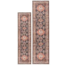 Flatwoven Washable Terracotta Distressed Boho Rug - Perla -Kukoon Rugs Store renuu Perla 20Multi 03280 5abbe1a6 7685 4cfe b3c6 c8096195e100